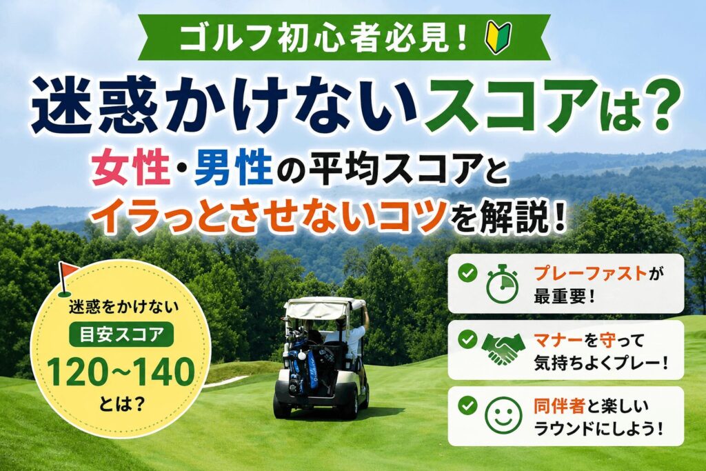ゴルフの迷惑かけないスコアは？女性・男性の平均スコアとイラっとさせないコツを解説