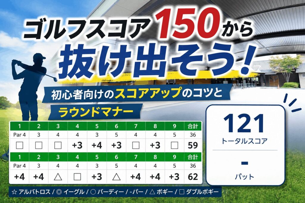 ゴルフスコア150から抜け出そう！初心者向けのスコアアップのコツとラウンドマナー